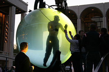 Man in bubble