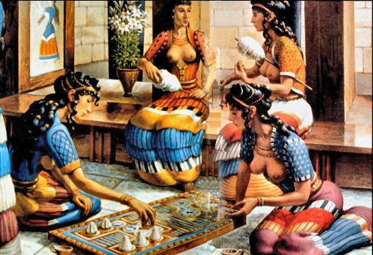 Minoan WOmen playing a board game