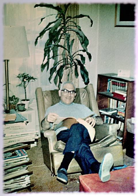 Dad in a clean living room, circa 1975